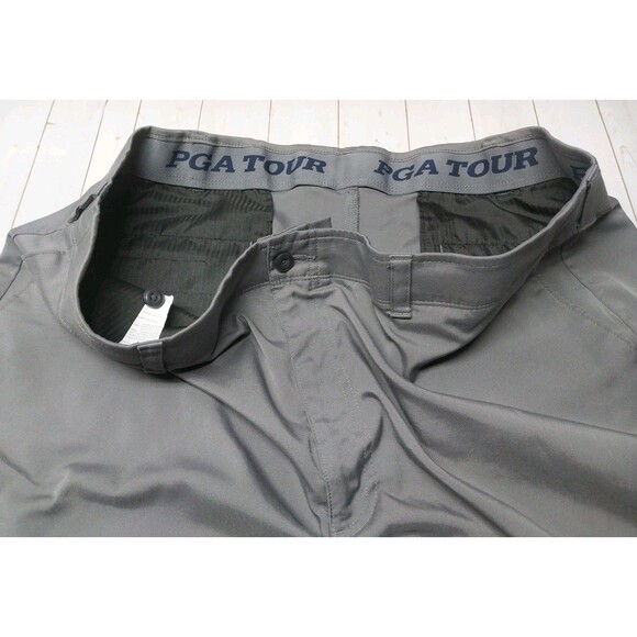 PGA Tour Mens Golf Shorts Size 42 Gray Pockets Flat Front Twill Lightweight EUC - Picture 4 of 12